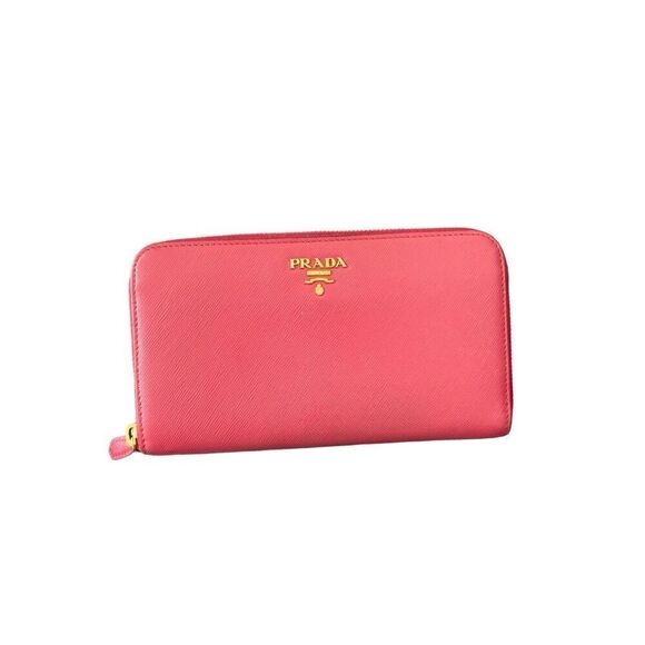 Authentic Prada Zip Wallet Pink Saffiano Leather - Picture 1 of 10